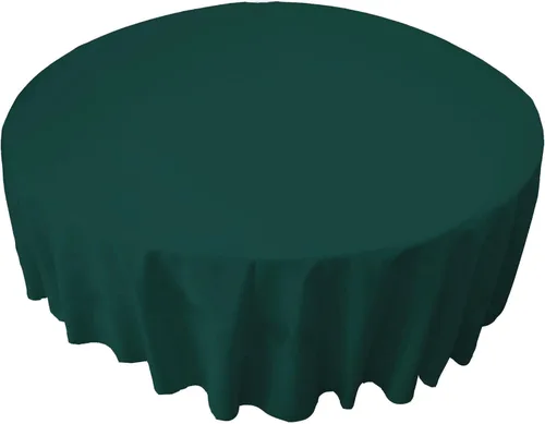 Miniatura 149 de LA Linen - Mantel redondo lavable de popelina de poliéster, resistente a manchas y arrugas, 51", mantel de tela para comedor, cocina, fiesta, Negro