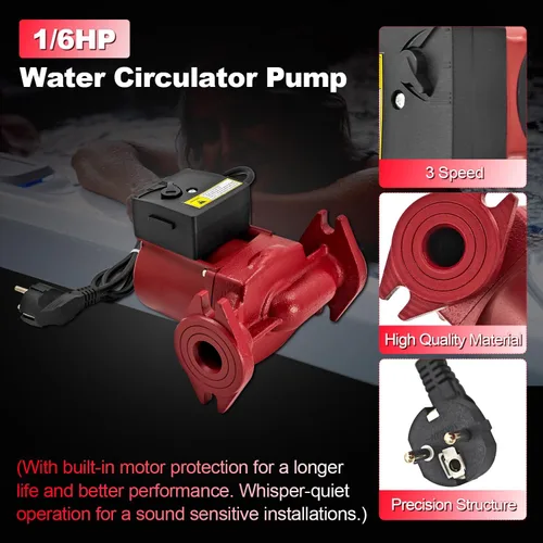 Miniatura 5 de UPS26-99SFC 230V 1/6Hp Bomba de circulación de agua caliente Bomba de circulación para calefacción radiante, calentamiento hidrónico, calefacción