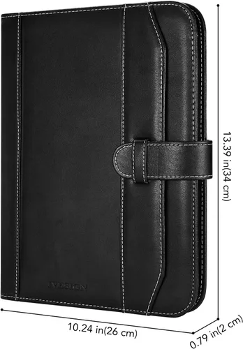 Miniatura 3 de Cuaderno Portafolio de Cuero con Carpeta, Portapapeles de Almacenamiento con Cubierta para Soporte de Bloc Legal Tamaño Carta A4, Bloc de Escritura