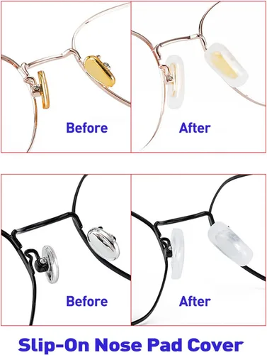 Miniatura 6 de Fundas de almohadilla de nariz para lentes, almohadilla de silicona antideslizante para lentes, fundas protectoras para gafas almohadillas