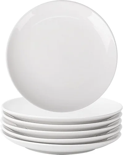 Miniatura 8 de DELLING Platos de porcelana para aperitivos, platos negros de postre y ensalada de 7 pulgadas, platos llanos pequeños para acompañamientos