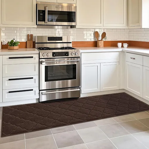 Miniatura 16 de COSY HOMEER Alfombras suaves de cocina [2 piezas] para el frente del fregadero súper absorbentes, tapetes y tapetes de cocina de 20 x 30 pulgadas/20