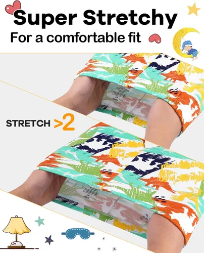 Miniatura 3 de KOBERO Boys Pajamas 4 Pieces Long Set 100% Cotton Sleepwear Size 18 Months-12 Years