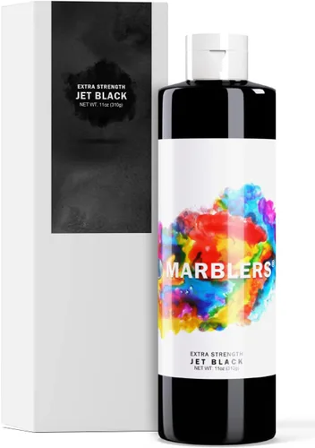 MARBLERS Pigmento líquido a base de agua prémium [negro azabache] 11 oz (310 g) | Colorante de hormigón y cemento altamente concentrado para yeso,