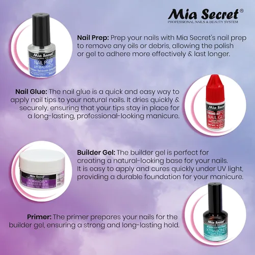 Miniatura 4 de Mia Secret Formagel Builder Gel Kit CONTIENE: preparación de uñas, recubrimientos superiores, gel constructor, limas de uñas (kit transparente)