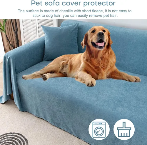 Miniatura 3 de Foreate Funda impermeable para sofá de mascotas, funda lavable para sofá modular de 3 cojines, protector de sofá a prueba de arañazos y gatos, 71 x