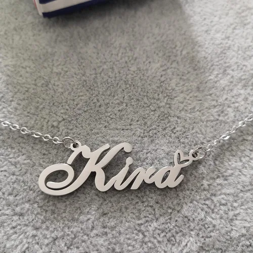 Miniatura 4 de RONKAHSHOW Collar con nombre personalizado collar con nombre de corazón para mujer el mejor regalo para niña cumpleaños día de la madre Navidad boda