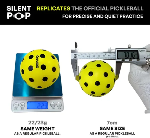 Miniatura 4 de WES Juego de 4 bolas de pickleball silenciosas