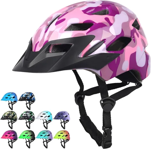 Miniatura 11 de Kids Bike Helmet,Bavilk Kids Boys Girls Bike Helmets with LED Light Detachable Visor Children Youth Teen Multi-Sport for Skating Cycling Scooter