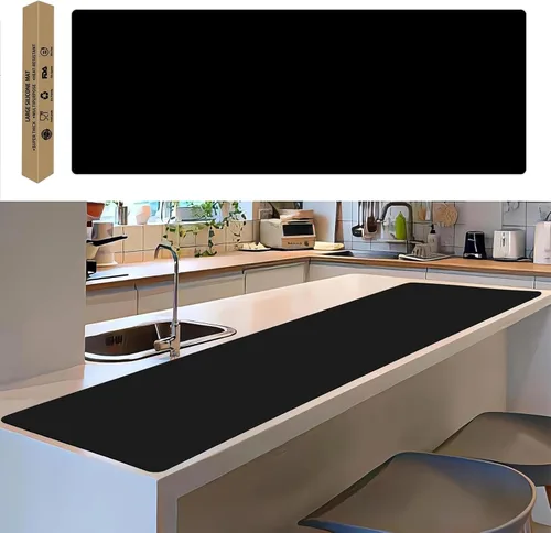 Miniatura 46 de Tapete de silicona súper grande, 120 x 24 pulgadas, tapete de silicona para encimera de cocina, tapete antideslizante resistente al calor, tapete