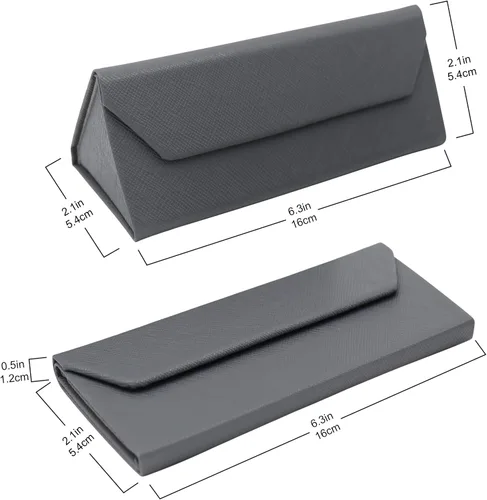 Miniatura 140 de Real Sic Funda para lentes de sol para hombres y mujeres, soporte magnético plegable para lentes de sol, inspirado en el color sólido