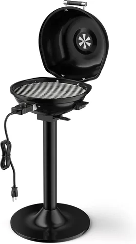 Miniatura 9 de Giantex Parrilla eléctrica para interiores y exteriores, parrilla portátil de 1600 W con rejilla antiadherente extraíble, temperatura ajustable
