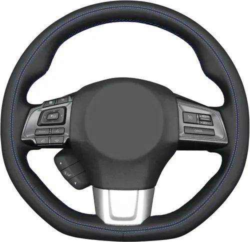 Miniatura 42 de MEWANT Funda de volante de automóvil transpirable cosida a mano para Subaru WRX 2015-2021 / WRX STI 2015-2021, accesorios para volante Subaru WRX