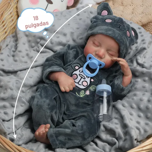 Miniatura 2 de Muñecas Reborn Baby de 18 pulgadas realista con cuerpo de vinilo completo, muñecas de bebé realistas de la vida real para niños a partir de 3 años