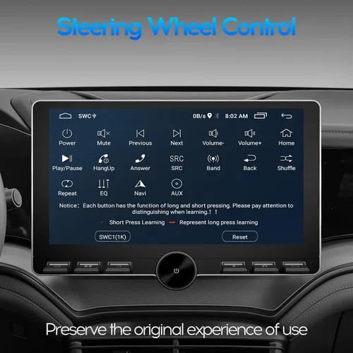 Miniatura 6 de 10" IPS QLED 1080P Full Touch 2+32G Doble DIN Radio de Coche Audio Video Receptores Estéreo con Apple CarPlay Android Auto Cámara de Visión Trasera