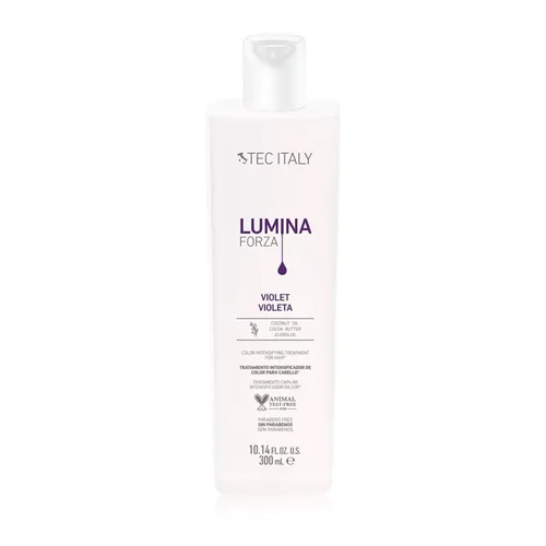 Tec Italy Lumina Forza - Tratamiento sin enjuague tonificante violeta para cabello rubio gris decolorado neutraliza tonos amarillos mejora el color