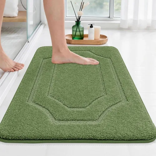 Miniatura 11 de BEQHAUSE Alfombra de Baño-Antideslizante-Tapete de Baño-Suave y Absorbente-Tapete de Ducha-Tapetes de Baño de Poliéster para Baño Lavables a Máquina