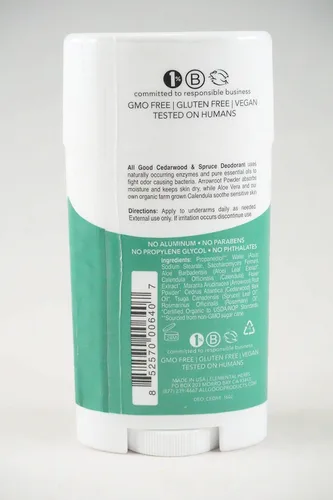 Miniatura 3 de All Good - Desodorante en barra sin aluminio, desodorante natural con manteca de karité y aloe vera, fórmula bio-activa, vegano, protección contra