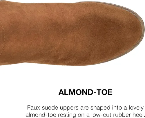 Miniatura 4 de Journee Collection Botas de gamuza sintética con punta redonda para mujer