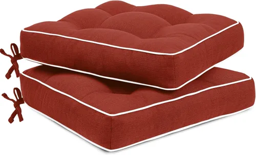 Miniatura 9 de Juego de cojines para silla mecedora Favoyard, cojines para mecedora interior y exterior, juego de cojines de asiento resistentes al agua para Beige