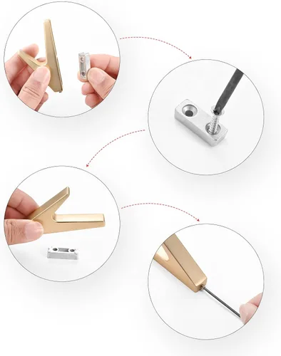 Miniatura 5 de Paquete de 5 ganchos para abrigos, ganchos de pared, ganchos para abrigos de montaje en pared, soporte de ganchos de pared de metal para colgar