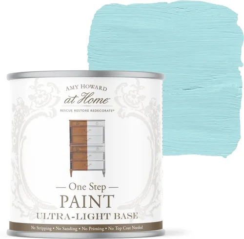 AMY HOWARD AT HOME Pintura de un solo paso a base de tiza para muebles, gabinetes, decoración, acabado y más, sin pelar, lijar o imprimar, base Tick