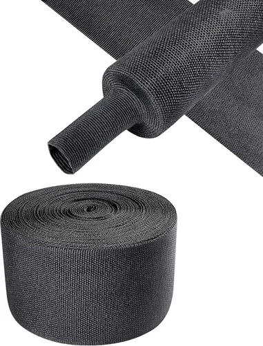 Miniatura 20 de Tubo Termorretráctil Trenzado Negro 2 en 1 Funda de Manguera de Telar de Alambre de Tela Retráctil Automotriz Protector de Gestión (1/2"-15ft)
