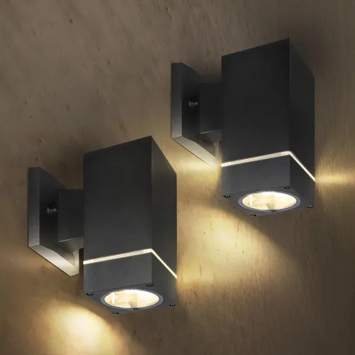Miniatura 14 de ASD Lámpara de pared LED cuadrada de 1 luz para exteriores del anochecer al amanecer, 9 W, 1000 lúmenes, 3000 K-5000 K, 120 V, cilíndrica hacia
