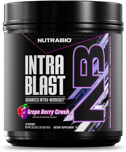 NutraBio Intra Blast BCAA Polvo de Suplemento de Aminoácidos, Mezcla de Electrolitos e Hidratación, Intra, Pre Entrenamiento y Recuperación