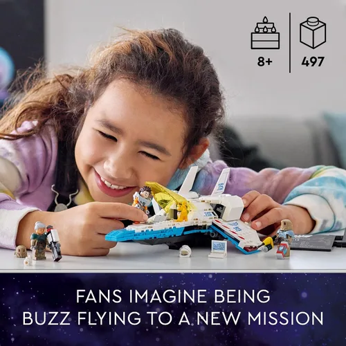 Miniatura 3 de LEGO Disney Pixar's Lightyear XL-15 Spaceship 76832 Modelo para construir, juguete del espacio exterior con minifigura Buzz, figura de Sox el gato