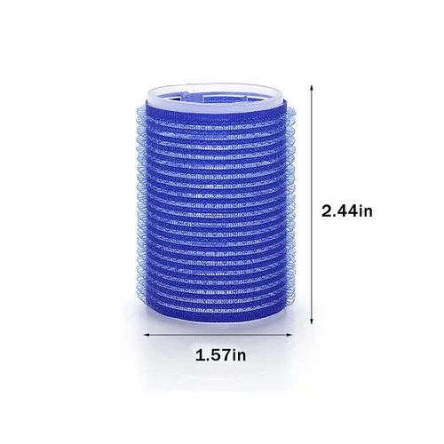 Miniatura 2 de 6 rizadores de rodillo para flequillo medio corto, sin calor, crea peinado rizado natural bule (rosa, paquete de 6 unidades)