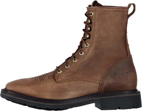 Miniatura 2 de Ariat Botas de trabajo Cascade de 8 pulgadas de ancho con punta cuadrada para hombre