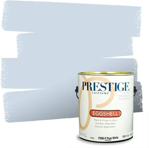 Miniatura 211 de Prestige Paints. - Base y pintura para exteriores en un solo galón, 1 galón. plano, comparable con Sherwin Williams Topsail. SW6799-PCM