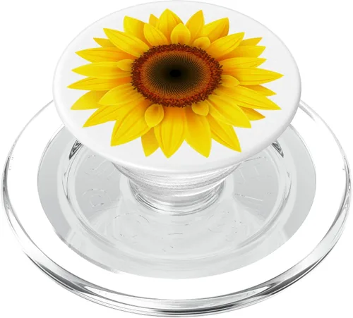 Miniatura 9 de Girasol Decoración Girasol Amarillo Sol Flor Fondo Blanco PopSockets PopSockets Swappable PopGrip