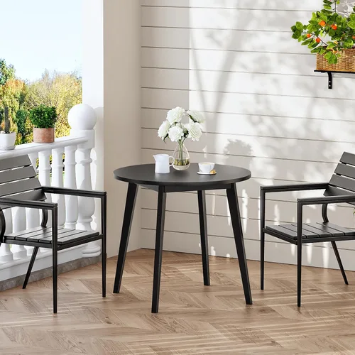 Miniatura 3 de HOOBRO Mesa de Comedor de Bambú, Mesa de Comedor Redonda para 2, Mesa de Cocina de 27.5" para Espacios Pequeños, Mesa de Escribir, Fácil de Montar