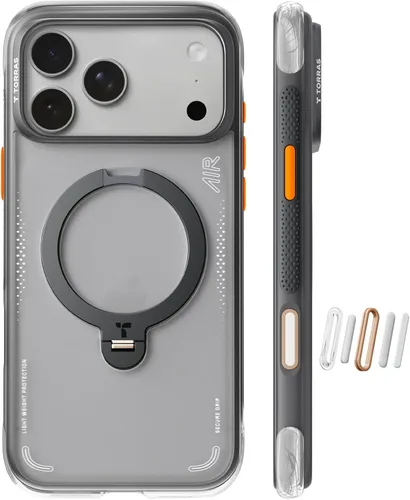 TORRAS Ostand Q3 Air - Funda para iPhone 17 Pro Max con soporte magnético de 360°, compatible con MagSafe, probado contra caídas de grado militar,