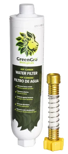 GreenGro Filtro de agua de gran capacidad para mangueras de jardín y agua, elimina calcio, cloramina, cloro, metales pesados/declorador de