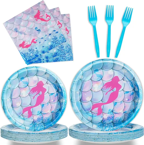 Miniatura 10 de Juego de 96 platos de mariposa para fiesta de cumpleaños, servilletas, tenedores, suministros de vajilla, juego de vajilla desechable, decoración