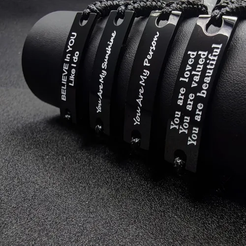 Miniatura 5 de Inspirational Bracelets Cuff Bangle Motivational Quotes Words Engraved, Friend Encouragement Jewery Gift for Men Women Teen Girls Students