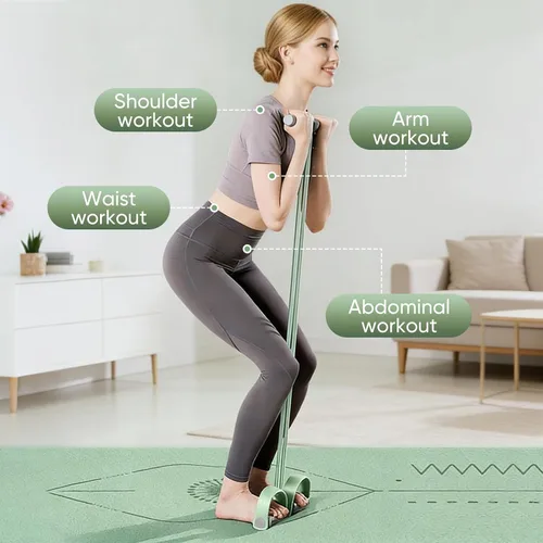 Miniatura 2 de Sakerplus Banda elástica multifunción de resistencia para yoga, banda elástica para ejercicio, tirador de pedal de estiramiento para entrenamiento