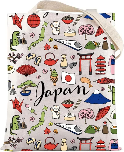 Miniatura 9 de LEVLO Bolsa de viaje Japón - Bolsa con cremallera para regalos de viaje japoneses, Japan, Bolsa de cosméticos