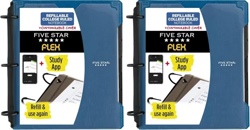 Five Star Flex Hybrid NoteBinder, carpeta de 1 pulgada con pestañas, cuaderno y carpeta de 3 anillos todo en uno, colores surtidos, el color puede