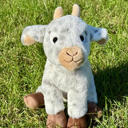 Miniatura 5 de The Petting Zoo Peluche de cabra de peluche, regalos para niños, animales de granja Wild Onez, juguete de peluche de cabra de 12 pulgadas