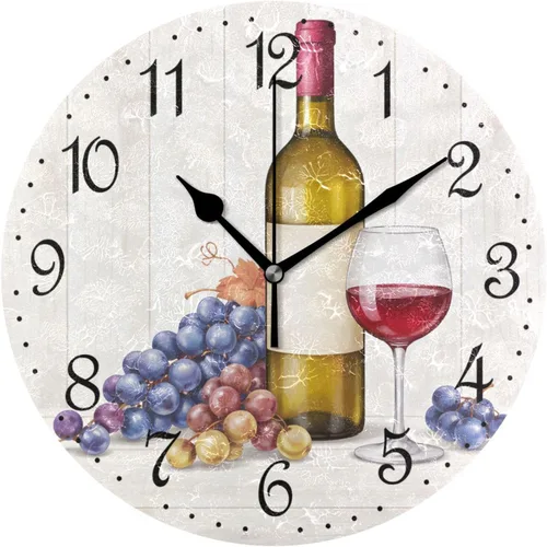 Miniatura 27 de ALAZA Reloj de pared de vaca de granja de 10 pulgadas, funciona con pilas, silencioso, sin tictac, decoración del hogar para cocina, sala de estar