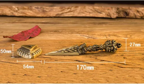 Miniatura 7 de Yiju Vajra de latón, ritual tibetano de 7 pulgadas