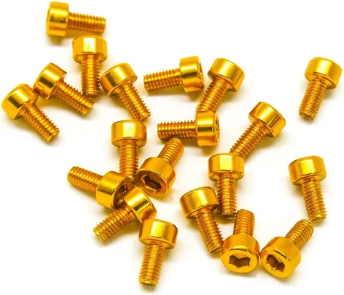 Miniatura 6 de 20pcs M3x6mm Tornillos de cabeza de zócalo 6063 Aluminio Hex Socket (Anodized Colors) (negro)