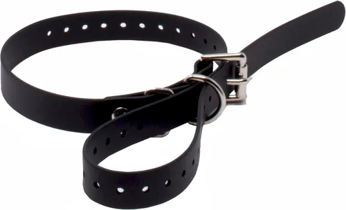Miniatura 3 de Collar de perro Educator Biothane, impermeable, a prueba de olores, con hebilla de metal y anillo en D, ajustable para un ajuste personalizado, Negro