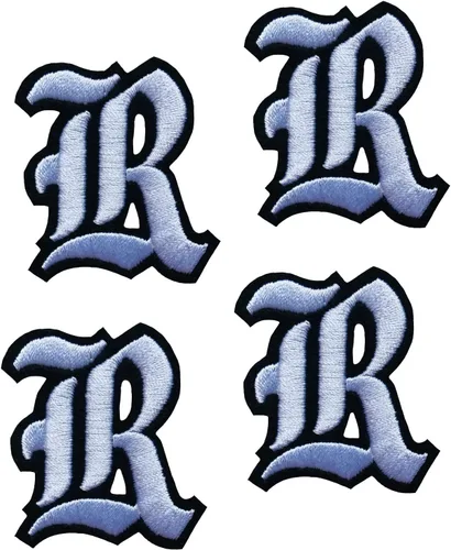 Miniatura 14 de Parches de letras góticas blancas en inglés antiguo termoadhesivas A-Z de 2" bordadas, transferencia térmica/cosidas, alfabeto vintage en fieltro