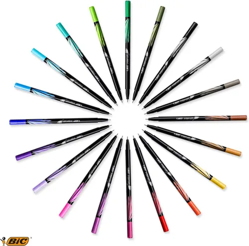 Miniatura 7 de Bic Intensity - Bolígrafos de punta fina (0.016 in, 12 unidades), color negro