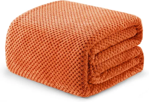 Miniatura 33 de Exclusivo Mezcla - Manta de vellón extragrande para sofá o cama, mantas supersuaves y cálidas con textura de gofre, acogedora, mullida y ligera Azul